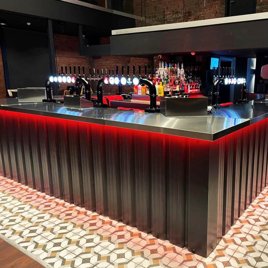 Cool bar with red lighting