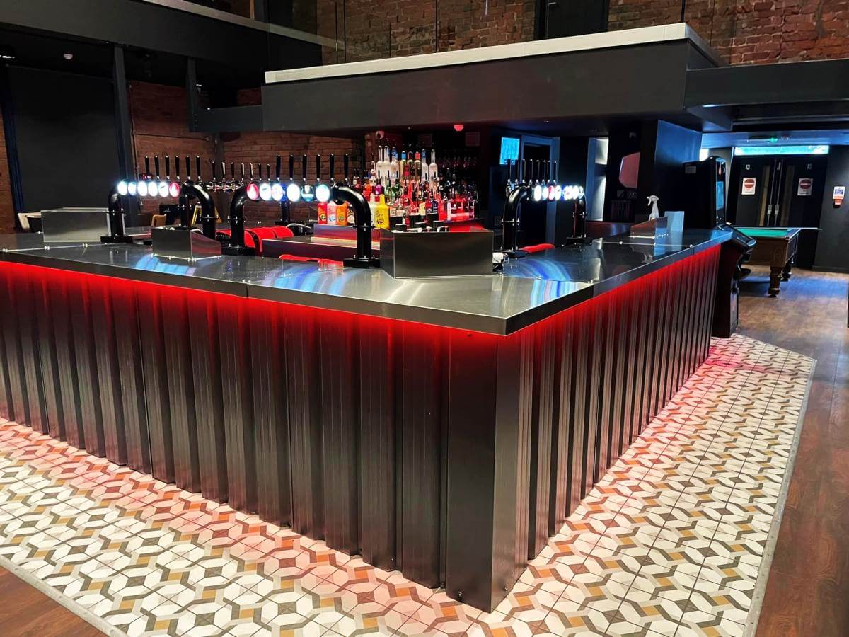 Cool bar with red lighting